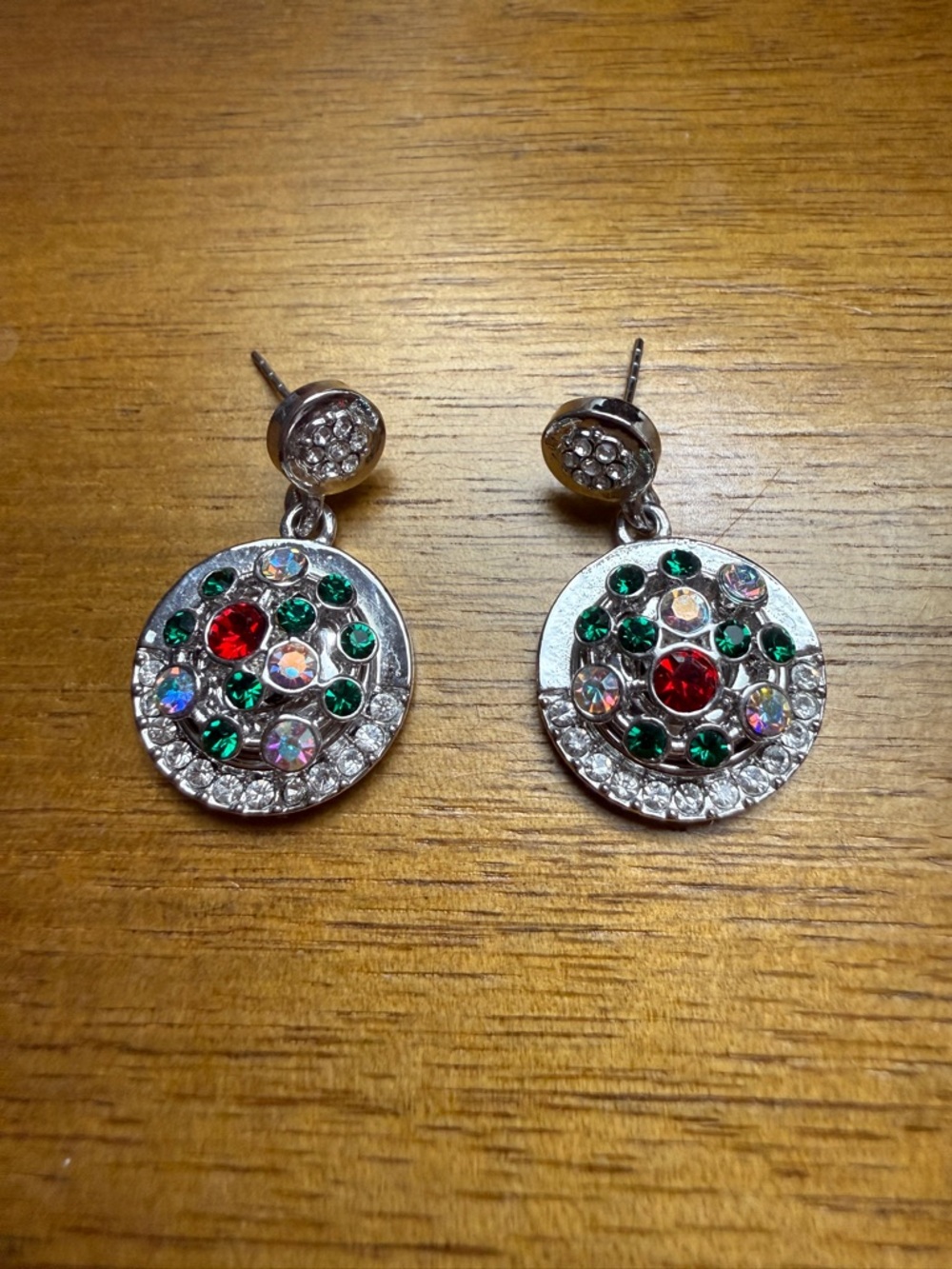 Silver and Crystal Earrings